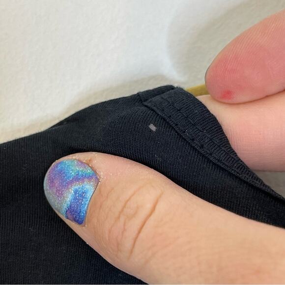 LOUIS VUITTON Uniformes Black Crewneck Short Sleeve 100% Cotton Top Size Medium - Picture 4 of 5